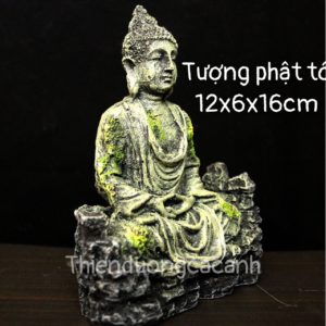 Mô hình Tượng phật ngồi thiền cho bể thủy sinh bán cạn terrarium 12x6x16cm