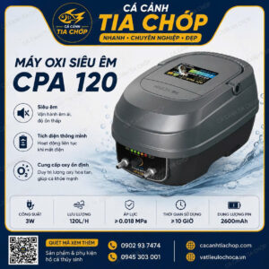 Máy sủi khí oxy tích điện Hailea CPA- 120 dùng cho hồ cá koi hồ cá lớn ,máy oxi tích điện CPA 100 và CPA 120