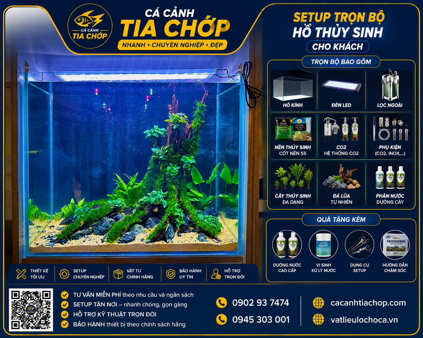 setup hồ thuỷ sinh 10 ly 60 x30 x57cm cho khách nước ngoài