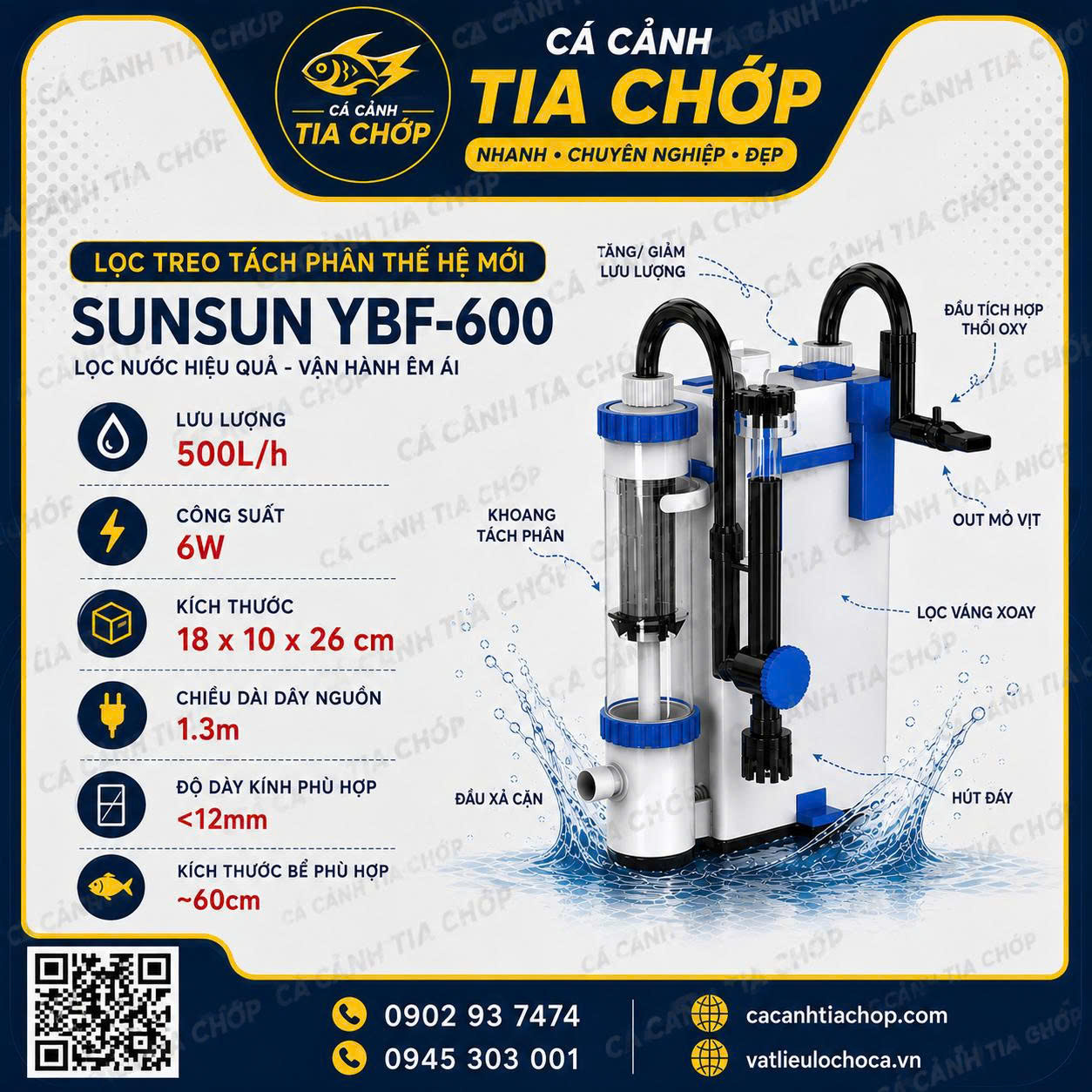 LỌC TÁCH PHÂN SUNSUN YBF-600 – GỌN GÀNG, LỌC HIỆU QUẢ, DỄ VỆ SINH