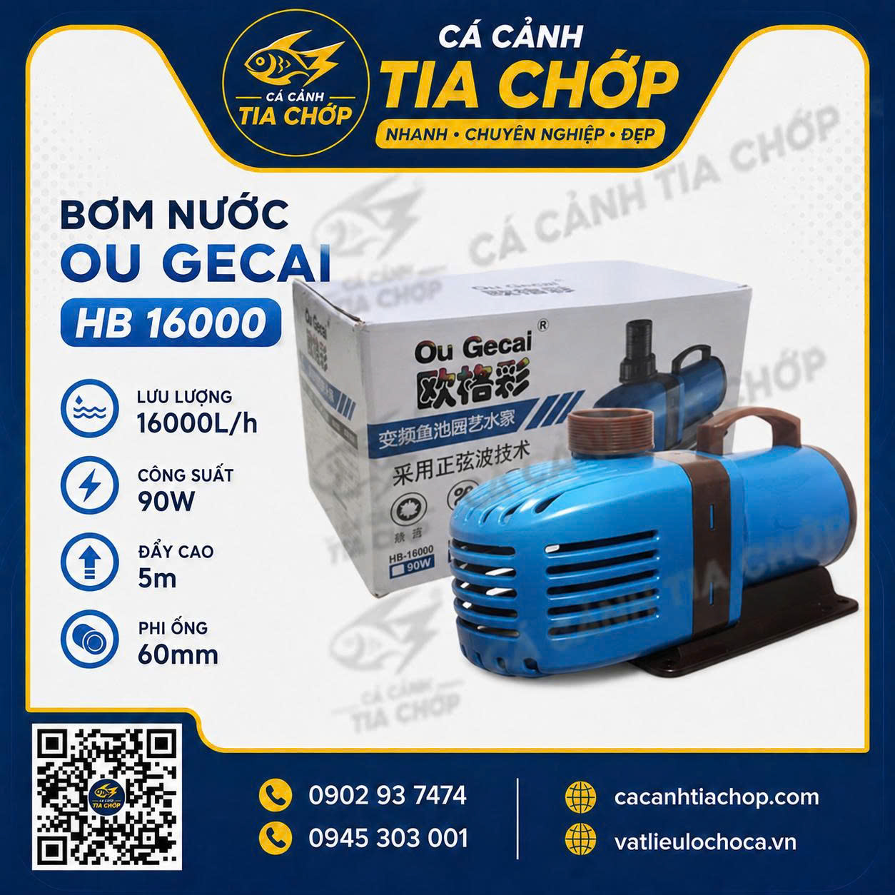 BƠM CHÌM GECAI HB 16000 – GIẢI PHÁP TUẦN HOÀN NƯỚC HIỆU QUẢ CHO HỒ CÁ