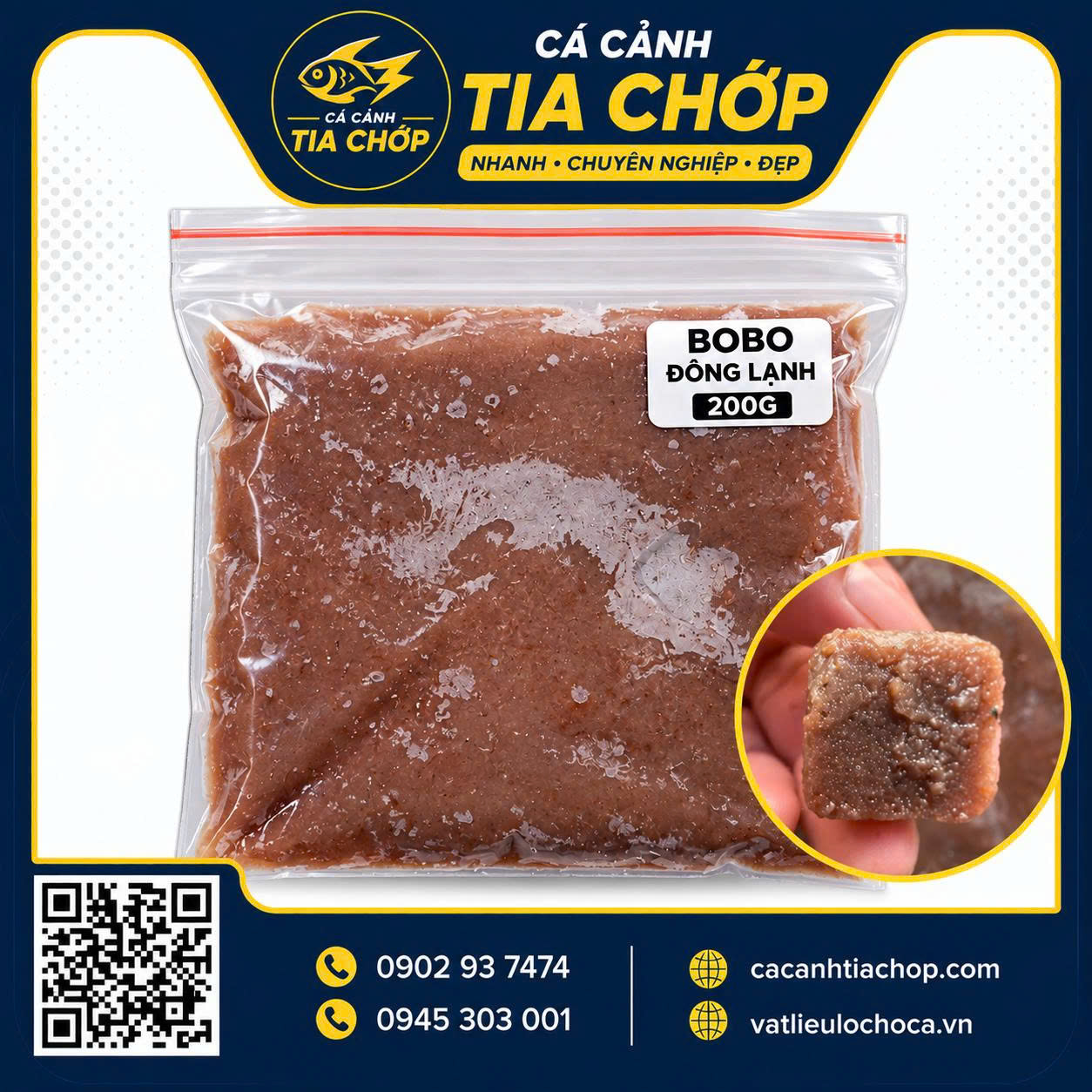 🐟🔥 BOBO ĐÔNG LẠNH 200G – MÓN NGON CÁ CẢNH KHÓ CƯỠNG